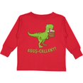 thumbnail image 3 of Inktastic Eggs-cellent Cute Easter T-rex Dinosaur Boys or Girls Long Sleeve Toddler T-Shirt, 3 of 5
