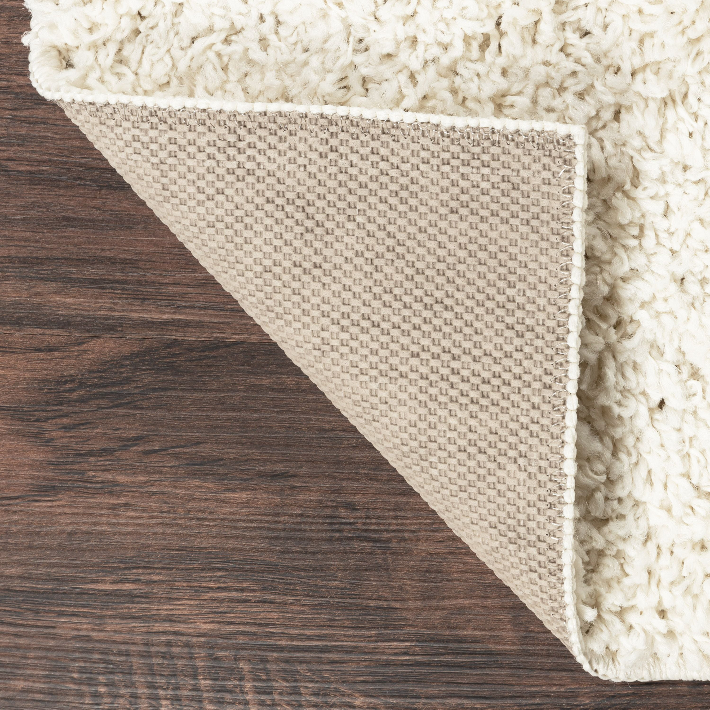 Mainstays Traditional Solid Ivory Shag Indoor Area Rug, 5' x 7'