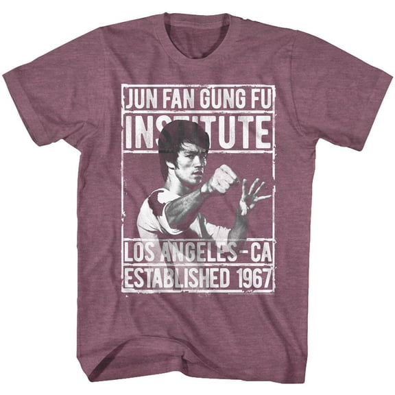 Bruce Lee Institute Vintage Maroon Heather T-Shirt
