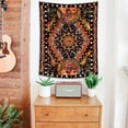 thumbnail image 4 of Gojian Orange Sun and Moon Tapestry Wall Hanging, Indie Hippie Mandala Cool Wall Tapestries, Aesthetic Tapestry for Bedroom Living Room Dorm, 4 of 6