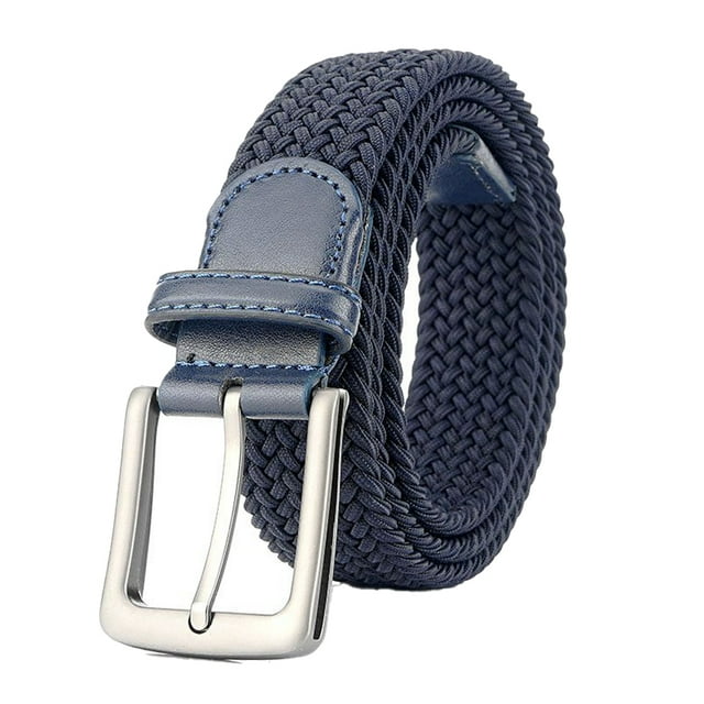 Cinturón trenzado Sonducket para hombres y mujeres Azul oscuro 110 cm