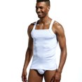 thumbnail image 1 of Product Classification Men's Dress Shirts | Everyday Style with Solid Ribbed Top Vests and Blouse Design for Men, 1 of 6