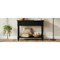 thumbnail image 6 of Youmumeub Vintage Console Table with 2 Drawers & Bottom Shelf, 35" Solid Pine Wood Entryway Table for Small Spaces, Traditional Black Sofa Table for Living Room Hallway, 6 of 21