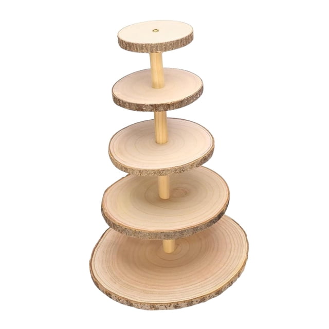 Soporte de madera para cupcakes BLESIY Soporte para rebanadas