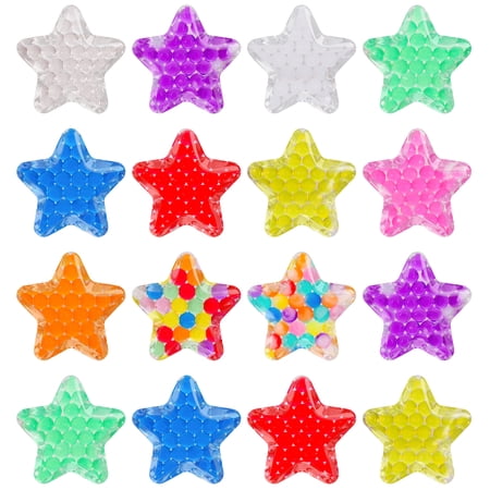 Star Shaped Squishy Soft Slow Rising Squishy Water Bead Filled Stress Ball,Colorful Sensory Fidget Anxiety Relief Calming Squeeze Gadget for Adults Office Desk Home，As Shown