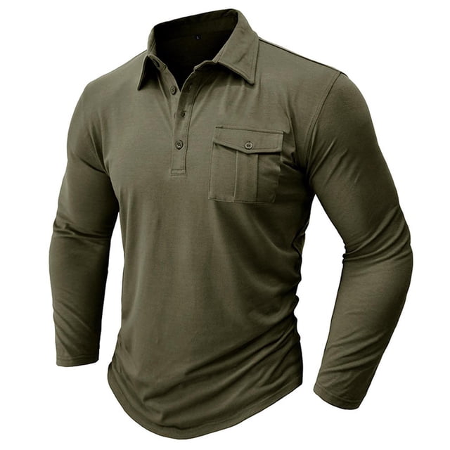Blusas y camisas de manga larga con cuello redondo para hombre, cuello redondo, botones, boca plana, deportivas para hombre, blusas y camisas de manga larga con cuello redondo para hombre