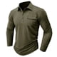 thumbnail image 1 of Blusas y camisas de manga larga con cuello redondo para hombre, cuello redondo, botones, boca plana, deportivas para hombre, blusas y camisas de manga larga con cuello redondo para hombre, 1 of 7