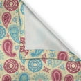 thumbnail image 4 of Ambesonne Paisley Grommet Curtain Single Panel, Traditional Leafy Motifs, 50"x60", Turquoise Pink Cream, 4 of 5