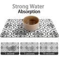thumbnail image 5 of Dog Food Mats for Floors Super Absorbent, Pet Cat Food Mat - Non Slip Dog Bowl Mats for Food and Water, Eco-Friendly Boho Dog Placemats Feeding Mat, 5 of 6