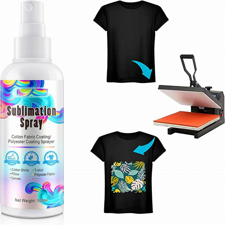  Sublimation Spray for Cotton Shirts, 150 ml Quick Drying  Sublimation Coating Super Adhesion for All Fabric Polyester Canvas Carton  Cotton, 1 Step Process Achieve Brighter & More Vibrant Color : Arts