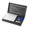 thumbnail image 1 of Weigh Gram - Báscula digital de bolsillo, 100 g por 0.01 g, escala de bolsillo negra, Negro, TOP-600, 1 of 5