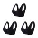 thumbnail image 1 of Sujetador push-up Qarigey para mujer sin costuras con soporte inalámbrico negro XXL, 1 of 6