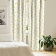 thumbnail image 3 of Ambesonne Floral Window Curtains, Frangipanis with Contours, Each 28" W x 84" L, Yellow and Off White, 3 of 4