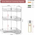 thumbnail image 3 of 3 Tiers Corner Bathroom Counter Organizer Bathroom Countertop Shelf Makeup Organizer for Vanity Perfume Tray for Corner Storage, 3 of 6