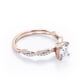 thumbnail image 3 of JeenMata Anillo de Compromiso de 4 Puntas con Diamantes de Talla Princesa con Detalles Pavé en Oro Rosa de 10 K, 3 of 6
