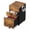 Rustic Brown-17"D x 16"W x27"H-3 Drawer, variant on GALAXHERO Filing Cabinet with Lock and Key, 3 Drawer Rolling File Cabinet, Wood Storage Locker, Fits Letter/A4 Size, Rustic Brown