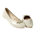 thumbnail image 3 of Zapato Flats Balerina Casual Niña Mujer T-22 al 26 cm Color Oro Inglés 1211 Kuali Shoes Piso Comodos, 3 of 5