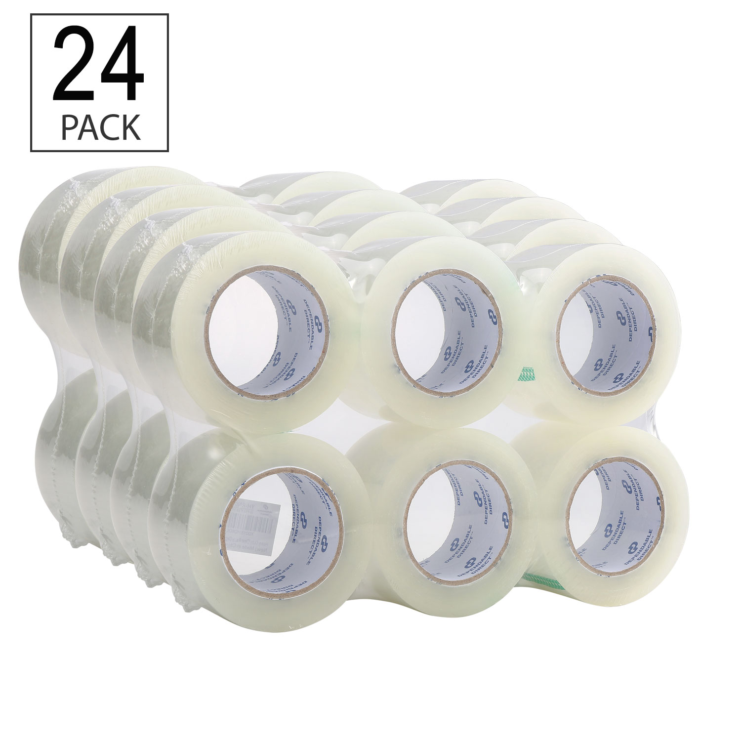 Photo 1 of Industrial Grade Clear Packing Tape (24 Rolls) - 110 Yds/Roll - 3 Wide x 2.5 mil