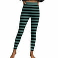 thumbnail image 7 of Guluxicc Women Striped Leggings Stretch Tummy Control High Rise Yoga Pants Halloween Leggings, 7 of 7