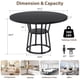thumbnail image 2 of Yeshouse Mesa de comedor redonda de 120 cm para 4-6 personas, diseño rústico con espacio de almacenamiento, ideal para cocina, comedor, sala de estar o apartamento, 2 of 7