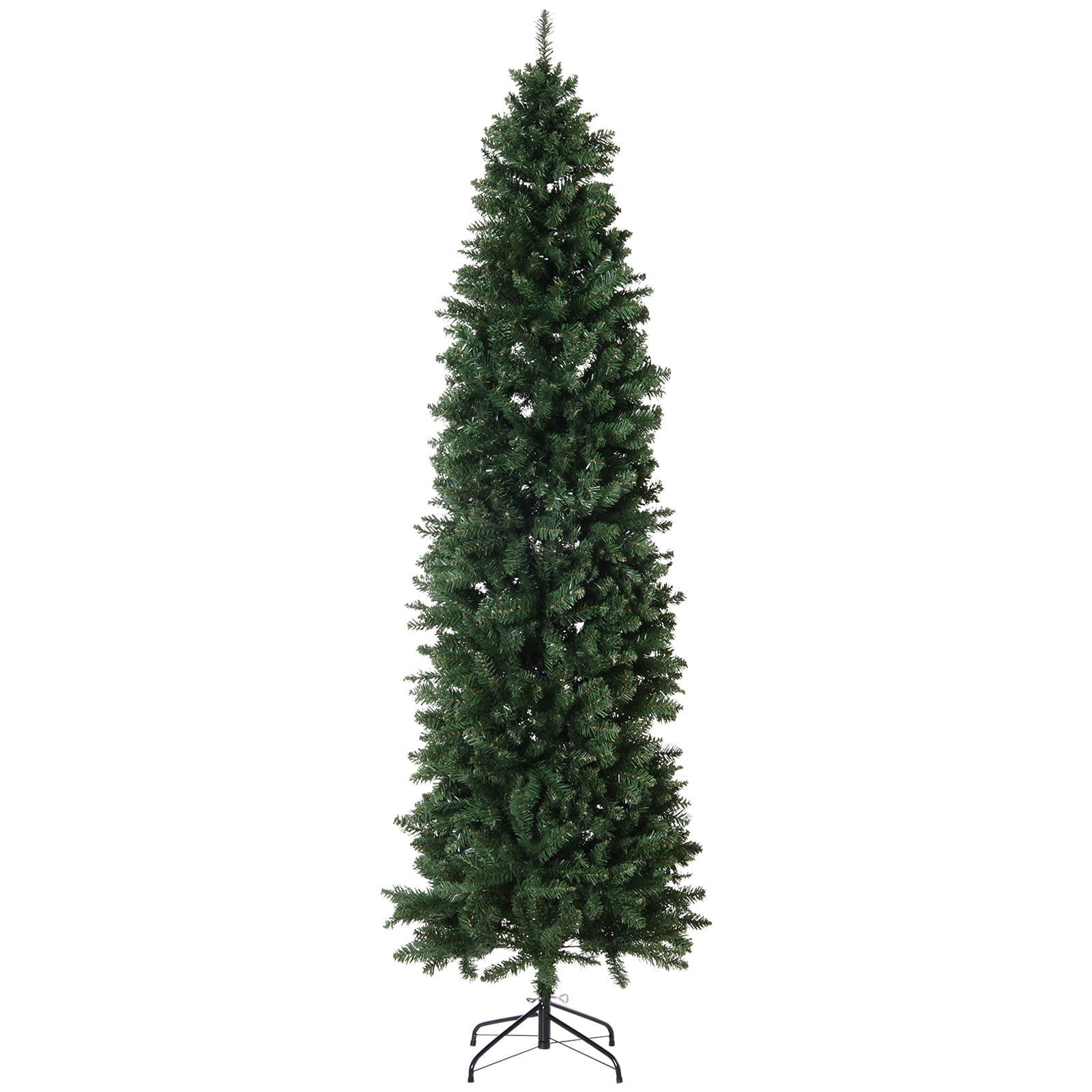 Unlit Slim Fir Artificial Christmas Tree with Realistic Branches