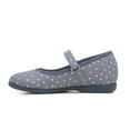thumbnail image 4 of Childrenchic Mary Jane Flats with Hook and Loop Straps – Girls' Shoes for School, Weddings and Casual Wear (Canvas - Blue Polka Dots, 30 M EU/13 M US Little Kid), 4 of 6