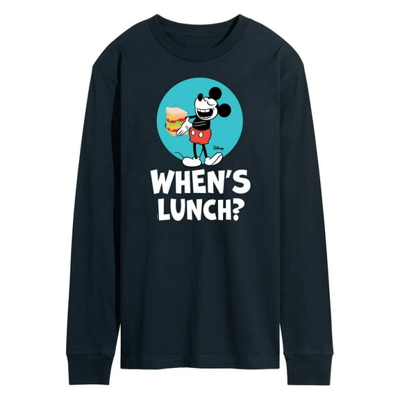 Disney - Mickey & Friends - Hungry Mickey - When's Lunch - Men's Long Sleeve T-Shirt