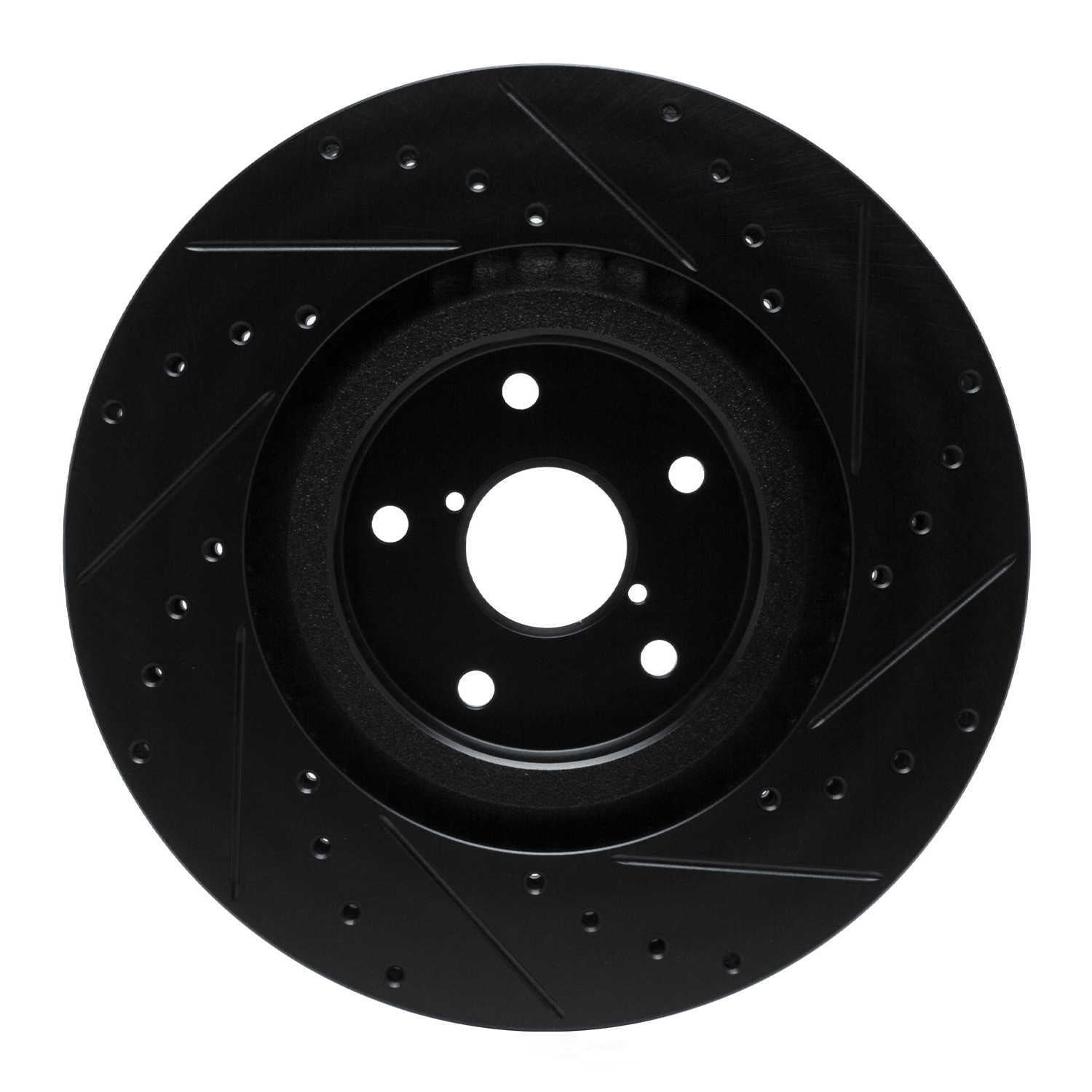 Dynamic Friction Company 633-13043L DFC Brake Rotor - Drilled And Slotted - Black