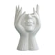 thumbnail image 1 of Jarrón de Cerámica para decora del Hogar, Estilo Elegante, Moderno y Prácico, Pequeña Maceta Blanca para Espigas de Trigo, Con Dientes de León, Algodón, 1 of 8