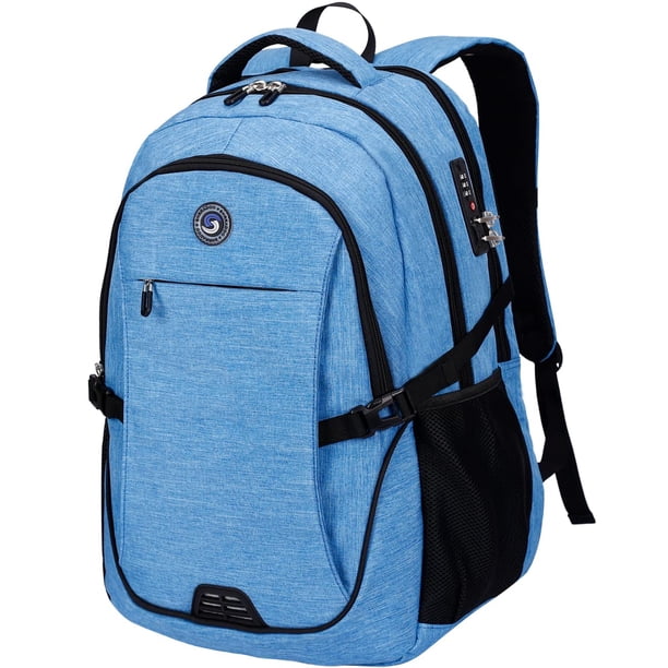 Mochila SHRRADOO para portátil de viaje, antirrobo, puerto USB de 16,3 pulgadas