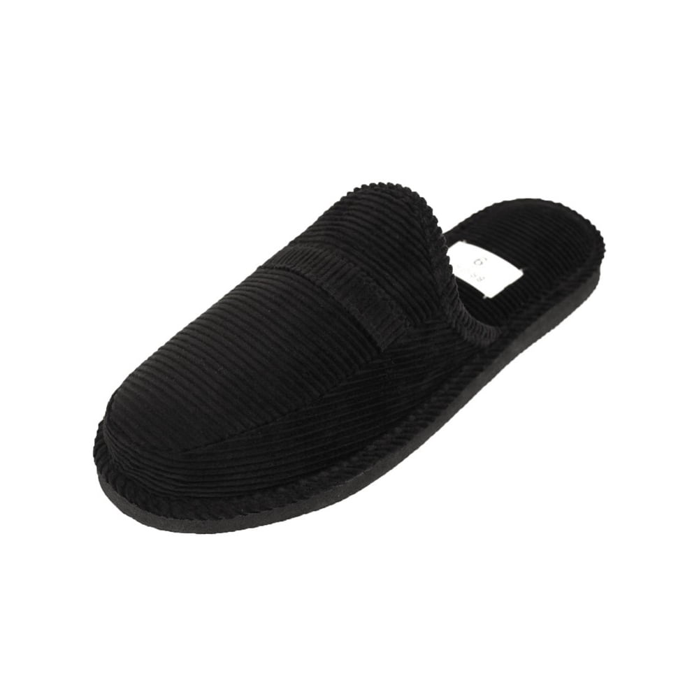 SLM SLM Men's Open Back Slip On Corduroy House Slippers