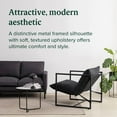 thumbnail image 4 of Zinus Aidan Modern Minimalist Metal Framed Accent Chair with Removable Foam Cushions, Black, 4 of 9