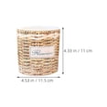 thumbnail image 2 of CIMAXIC 2 Pcs Pot de Fleurs Rond Design Tissé pour Jardinage avec Absorption Automatique Pot en Plastique Marron Clair, 2 of 8