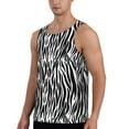 thumbnail image 2 of Gaeub Zebra Men's Athletic Tank Top, Workout Sleeveless Shirts, Running Tank Tops for Gym, Running, Training - X-Large, 2 of 9