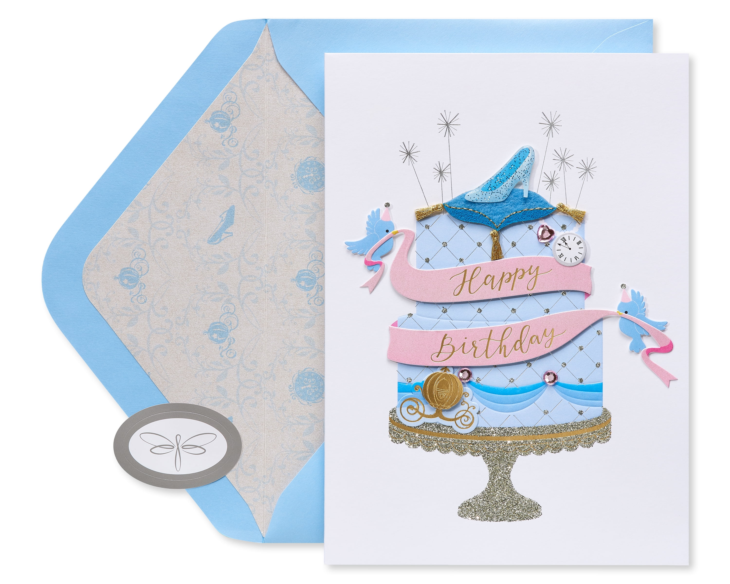 Papersong Premium Birthday Card (Cinderella Cake)