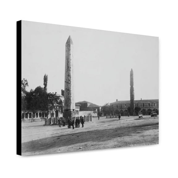 Canvas Print: The Erected Inscribed Stones (Obelisks) In The Hippodrome, circa