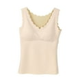 thumbnail image 5 of comerut Bra Vest Women Thermal Underwear Bra Top Female Inner Wear Ladies Warm Heating Tank Top Removable Pad Deep V Winter Clothing Undershirt, 5 of 8