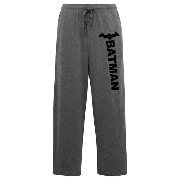DC Comics Batman Bat Logo Print Men's Sleep Pajama Pants-Medium