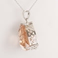 thumbnail image 4 of Gemhub 55 Ct. Trillion Cut Rose Quartz Gemstone Pendant 925 Silver Pendant, January Birthstone Pendant for Grils, 4 of 5