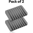 thumbnail image 5 of Bathroom Self Draining Soap Dish, Silicone Soap Holder for Bar Soap, Pack of 2, 5 of 6