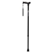 Hugo Adjustable Derby Handle Cane with Reflective Strap, Ebony