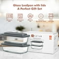 thumbnail image 6 of Razab 1800ml Large Glass Loaf Pans with Lids (Set of 2) 10 x 5in Bread Baking Pans, Bpa Free with Easy-Grip Handles, 6 of 9