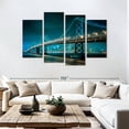 thumbnail image 3 of Elephant Stock Neon Golden Gate Sf Wall Art - Horizontal Multi Panel Canvas - Living Room Wall Decor - Architecture Multi Panel - Teal And Black Decor - 84" x 54", 3 of 8