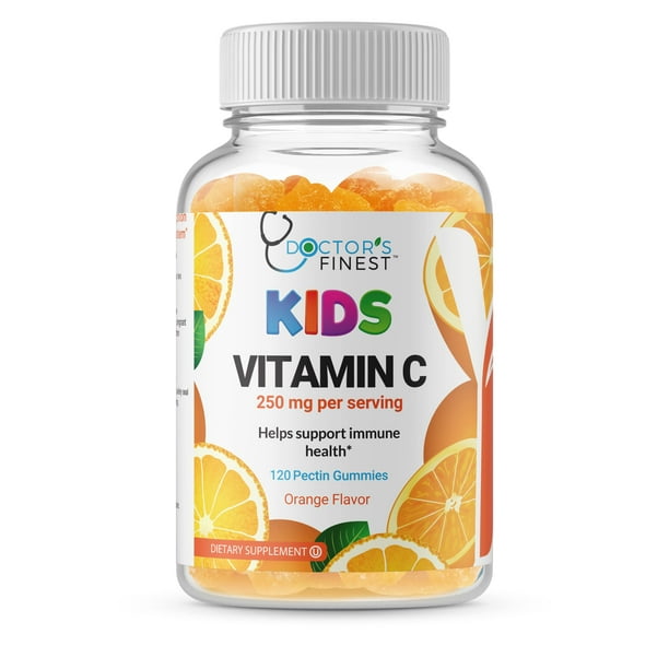 DOCTOR'S FINEST Vitamin C Gummies for Kids Vegan, GMO Free & Gluten