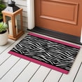 thumbnail image 4 of Zebra Printed Entryway Rug 2'x3'&nbsp; Non Slip Front Door Mats, Modern Geometric Balck White Stripes Entrance Rugs Indoor Outdoor Carpet, Washable Floor Mats Small Area Rug for Bedroom Kitchen, 4 of 8