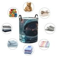 thumbnail image 4 of Balery Astronaut Helmet Reflections Cesta de ropa redonda con asas, impermeable, independiente, para ropa, juguetes, dormitorio y familia-Medium, 4 of 6
