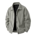 thumbnail image 2 of Men's Corduroy Jacket Fall Casual Button Down Jacket with Notched Collar & Side Pockets Relaxed Fit Outerwear 2XL, 2 of 9