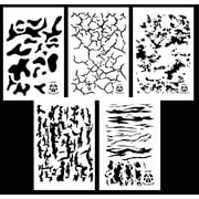 5Pack! Airbrush Camouflage Stencils Camo Duracoat 14" Multicam Digital & More
