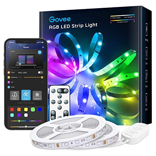 Govee Bluetooth Music Sync 5 Metre RGB Lighting Strip App... LED Strip Lights 