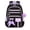 Black and Purple, variant on Cute Bow Decor Bookbag, Large Capacity Multi-Pocket Casual Daypack, Backpack with Fluffy Plush Pom Pom Charm, Durable Lightweight Bag with Reinforced Zippers for Daily Use and Trip, Purple